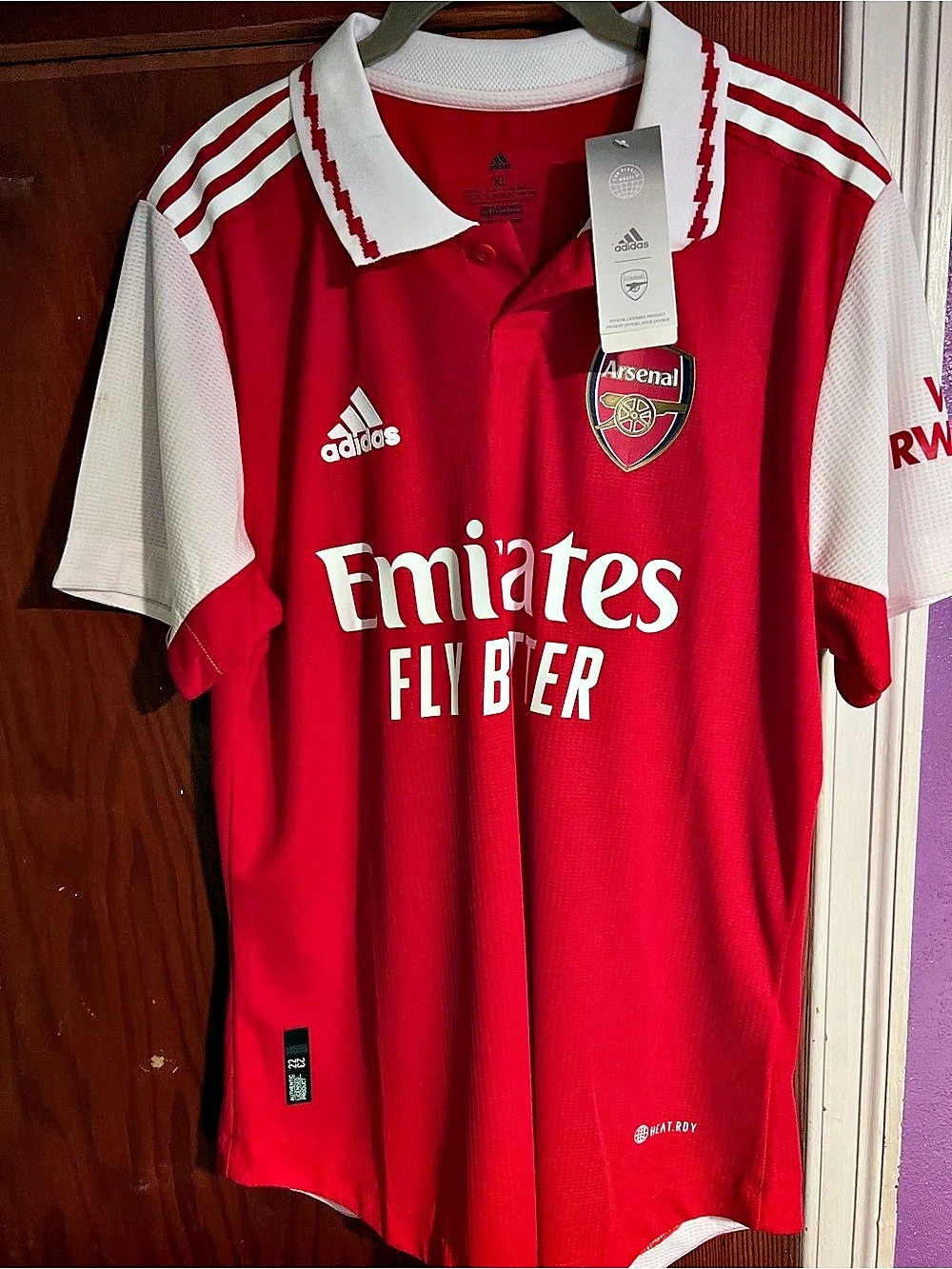 adidas Arsenal FC 2022/23 Home Authentic Jersey Red & White XL NWT